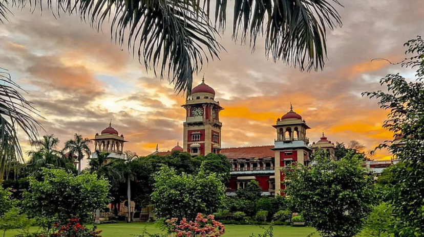 Main building of the University of Allahabad at sunset, one of the top central universities in India (2025 CUET guide).