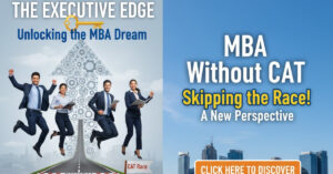 MBA Without CAT Professionals celebrating success after unlocking their MBA dream through alternative admission routes.