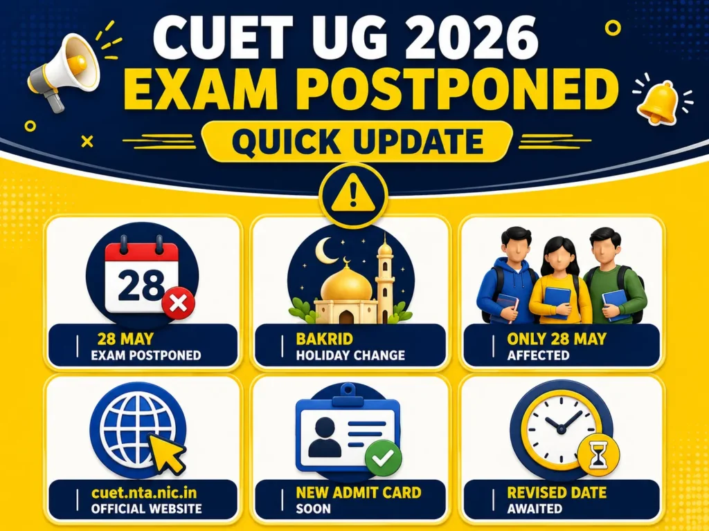 CUET UG 2026 exam postponed update