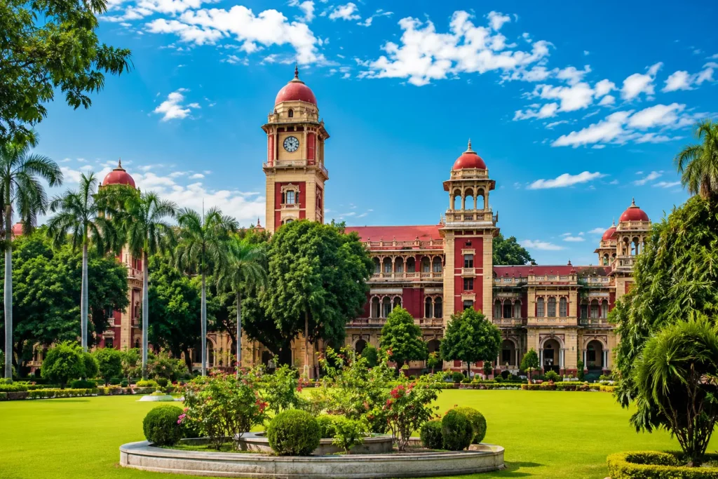Grand campus with historic architecture