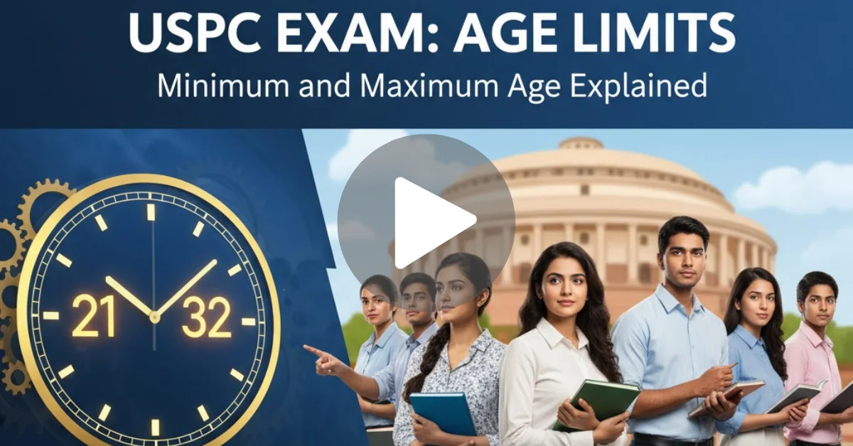 Age for UPSC Exam: Minimum and Maximum Age Limit Explained – Know the eligibility criteria, minimum and maximum age limits for UPSC aspirants with complete details.