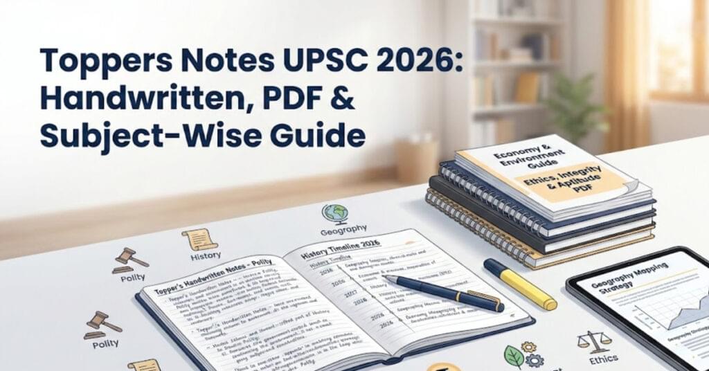 Toppers Notes UPSC 2026 | PDF, Handwritten & Subject-Wise