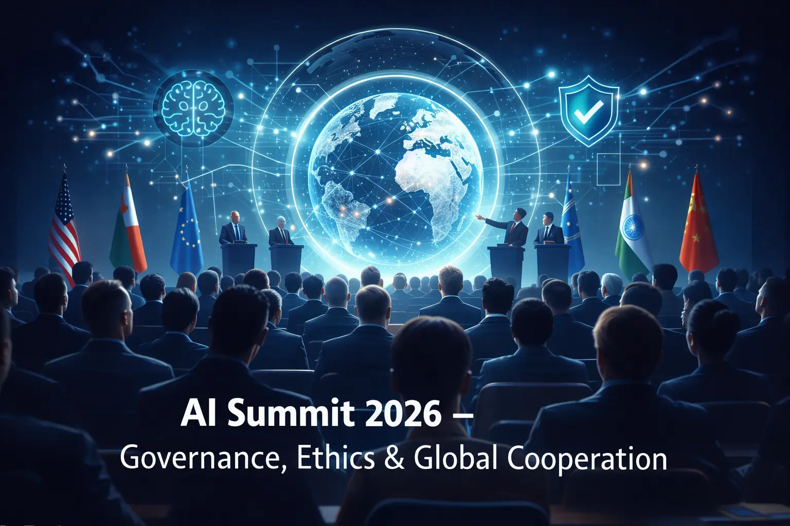 Right now introduction ke baad sirf text hai. Add a 16:9 feature image right below H1.Why? Improves CTR Improves social sharing Helps Google Discover Reduces bounce rate Add small overlay text: “AI Summit 2026 – Governance, Ethics & Global Cooperation” Minimal text. Clean look.