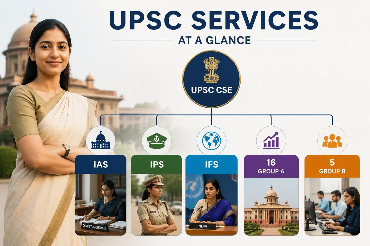 UPSC posts list 2026 hierarchy chart